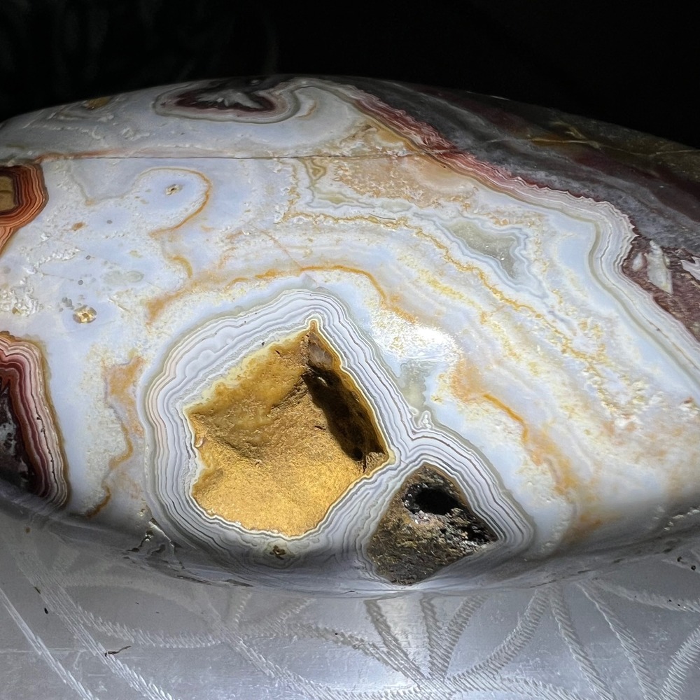 Mexican Crazy Lace Agate Teardrop Druzy Healing Crystal Stone Decor Meditation - Picture 8 of 13